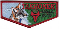 Takhonek NOAC 2018 Indian Ridge Flap Buckskin Council #617