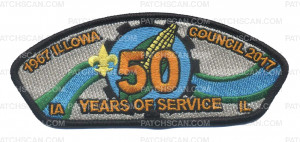 Patch Scan of Illowa Council 1967 2017 50 Years of Service CSP