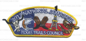 Patch Scan of 2017 National Jamboree- Texas Trails Council CSP - Gold Border