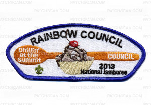 Patch Scan of RAINBOW COUNCIL- 2013 JAMBOREE- COUNCIL- 212093