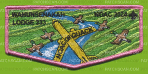 Patch Scan of Wahunsenakah 333 NOAC 2024 flap pink border