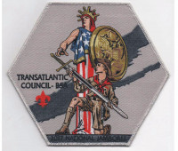 Jamboree center patch Metallic Silver (PO 87011) Transatlantic Council #802