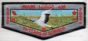 Patch Scan of MIAMI LODGE 70 YEARS BLACK