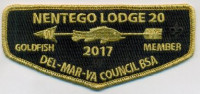 Nentego Gold Fish Member 2017 Flap Del-Mar-Va Council #81