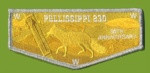 Pellissippi 230 80th Anniv. Brotherhood sash flap silver met. bdr Great Smoky Mountain Council #557