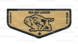 Patch Scan of Ma-Nu NOAC 2024 flap gold background