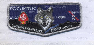 Patch Scan of Western Massachusetts Council - 2017 NE-2A Conclave Flap- Consecutively Numbered