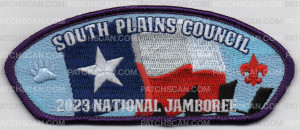 Patch Scan of SPC 2023 JAMBOREE TEXAS FLAG CSP PURPLE
