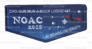 Patch Scan of CHO-GUN-MUN-A-NOCK Lodge 467 NOAC 2018 Flap (Navy Border)