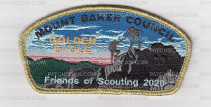 Patch Scan of Mount Baker Council - Golden Eagle FOS 2020 - Gold Border