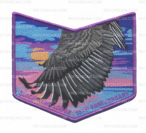 Patch Scan of Black Hawk Lodge NOAC 2018 (Blue and Purple Bottom Piece 15th Anniv
