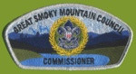 GSMC Commissioner gold & silver symbol CSP Great Smoky Mountain Council #557