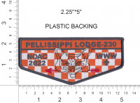 Pellissippi 230 woven checkerboard 2022 NOAC flap Great Smoky Mountain Council #557