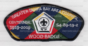 Patch Scan of Greater Tampa Bay Centennial Wood Badge 2019