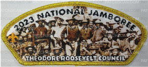Patch Scan of TRC 2023 NATIONAL JAMBOREE ROUGH RIDERS CSP GOLD