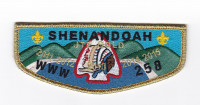 Shenandoah 258 Flap JTE Gold Virginia Headwaters Council formerly, Stonewall Jackson Area Council #763