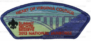 Patch Scan of 2013 National Jamboree Jsp #2- Heart Of Virginia Council- 209685