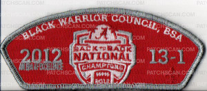 Patch Scan of Black Warrior Council Alabama An Era of Excellence National Champions