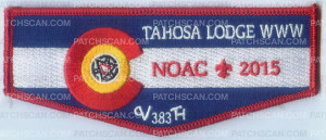 Patch Scan of 2015 TAHOSA NOAC LODGE FLAP RED BORDER