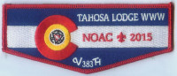 2015 TAHOSA NOAC LODGE FLAP RED BORDER Greater Colorado Council #61 formerly Denver Area Council