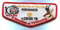Kwahadi Lodge Centuries of Service  Conquistador Council #413