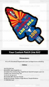 Patch Scan of X172439B ARIZONA LDS BSA 100 YEARS (gold)