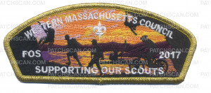 Patch Scan of FOS 2017- Supporting our Troops- Gold metallic border