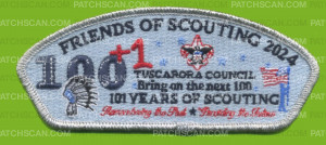 Patch Scan of Tuscarora Council Friends of Scouting 2024(Silver Metallic)