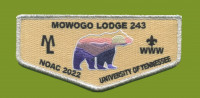 Mowogo Lodge 243 NOAC 2022 Flap (Peach)  Northeast Georgia Council #101