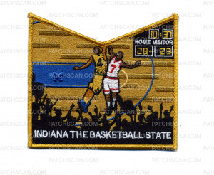Patch Scan of  Indiana Basketball State Pocket Piece