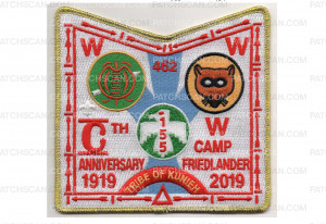Patch Scan of Camp Friedlander 100th Anniversary Pocket Patch (PO 88282)