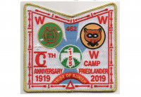 Camp Friedlander 100th Anniversary Pocket Patch (PO 88282) Dan Beard Council #438