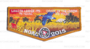 Patch Scan of K122759 - LAKOTA LODGE TOGETHER IN SERVICE NOAC 2015 FLAP (FALL/YELLOW)