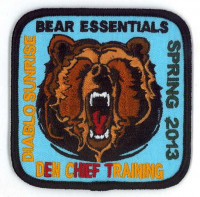 X164689B BEAR ESSENTIALS DEN CHIEF TRAINING Mount Diablo-Silverado Council #23