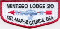 Nentego Lodge 20 Restricted Flap  Del-Mar-Va Council #81