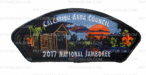 Patch Scan of 2017 National Jamboree - Calcasieu Area Council - Bayou Shack - Black Border 