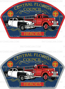 Patch Scan of Heroes CSP-Fire/Police Metallic Silver Border (PO 86703)