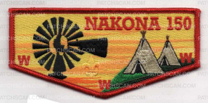 Patch Scan of NAKONA 150 LODGE FLAP RED