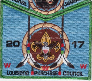 Patch Scan of Comanche Lodge 254 2017 National Jamboree Pocket Set