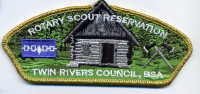 rotary scout reservation csp 2016- gold metallic border Twin Rivers Council #364