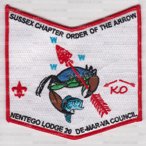Patch Scan of Nentego Lodge 20 Sussex Chapter Pocket