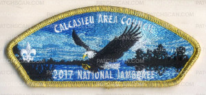 Patch Scan of 2017 National Jamboree - Calcasieu Area Council - Eagles - Gold Border 