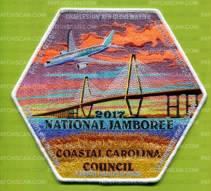 Patch Scan of Coastal Carolina Council 2017 National Jamboree Center Patch White Border