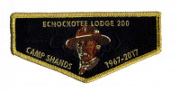 Echockotee Lodge 200 Camp Shands - Gold Metallic Border North Florida Council #87