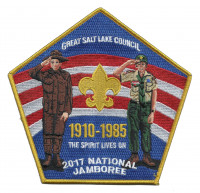 GSLC 2017 National Jamboree 1985 Center Patch Great Salt Lake Council #590 merged with Trapper Trails Council