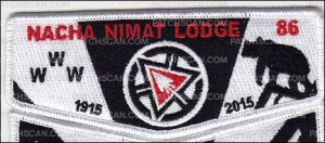 Patch Scan of Nacha Nimat Lodge White and Black Delegate OA Flap