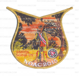 Patch Scan of K124250 - LAKOTA LODGE TOGETHER IN SERVICE NOAC 2015 POCKET (FALL/GOLD METALLIC)