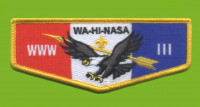 Wa-Hi-Nasa 111 flap gold border Middle Tennessee Council #560