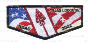 Patch Scan of East Texas Area Council- NOAC 2022 Flap (American Flag)