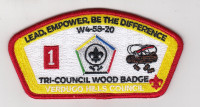 Tri-Council Wood Badge Emblem Brigitte Schwing - Lacrescenta CA